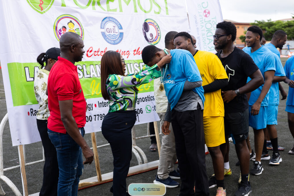 Staff from General Hospital Island at the inter-facility sports day, supported by diagnostic centre in Lagos, Foremost Radiology