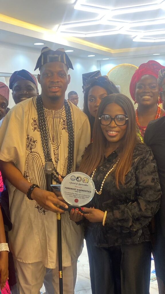 The Diagnostic Excellence Award plaque won by Foremost Radiology, a trusted diagnostic centre in Lagos

